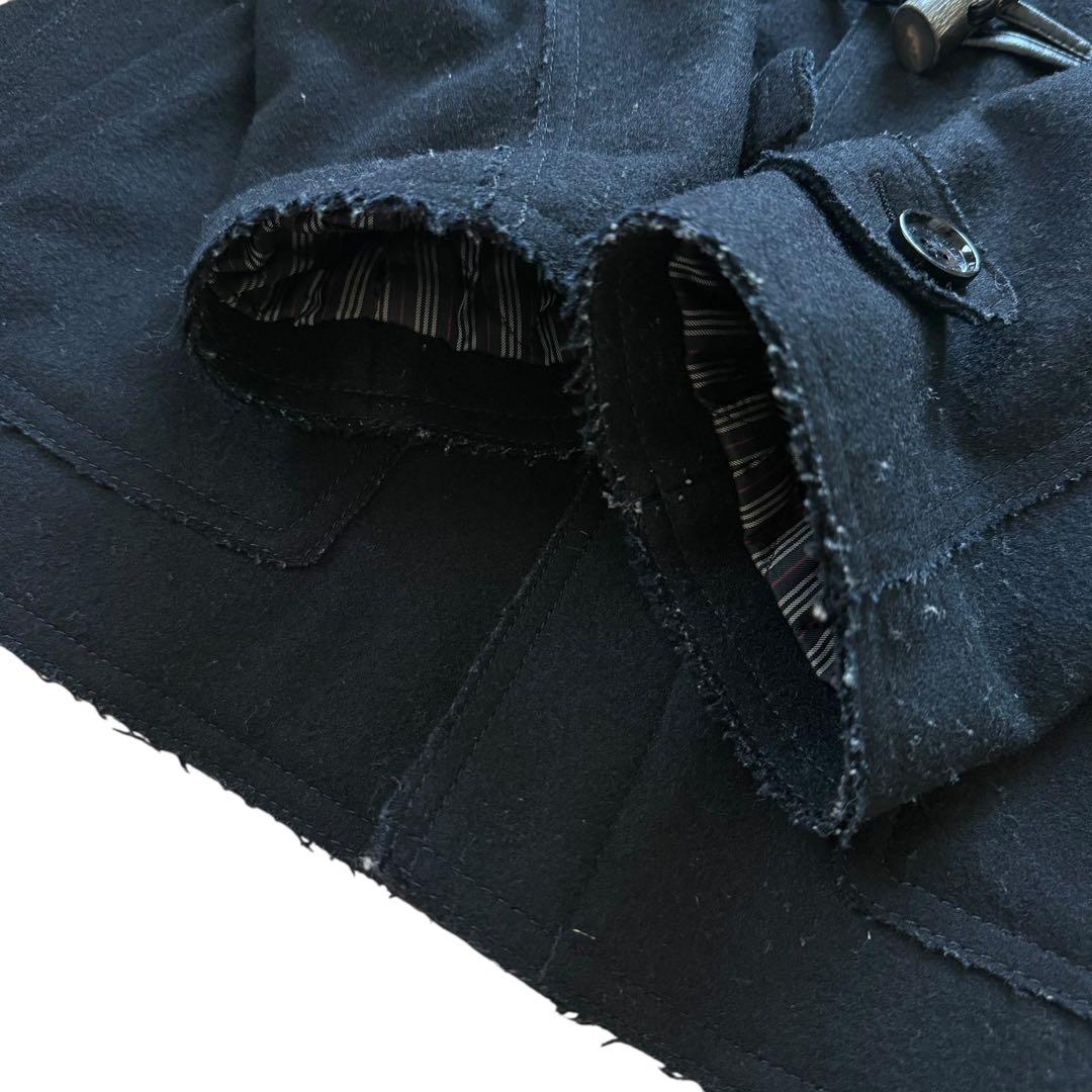 バーバリーブラックレーベル ダッフルコート ノバチェック キルティング 黒 L