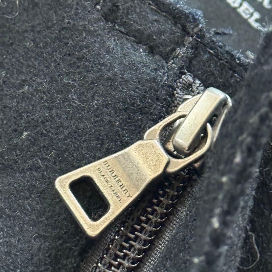 バーバリーブラックレーベル ダッフルコート ノバチェック キルティング 黒 L