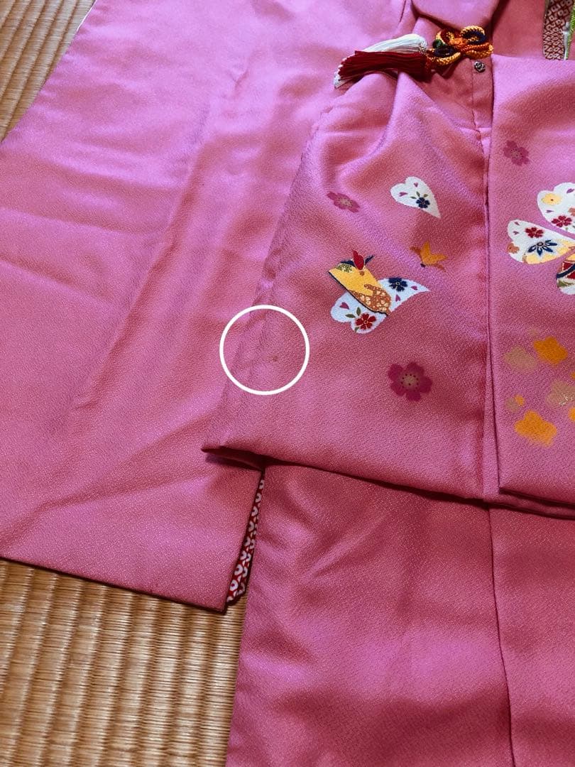 七五三3歳~5歳 無地ピンク 着物