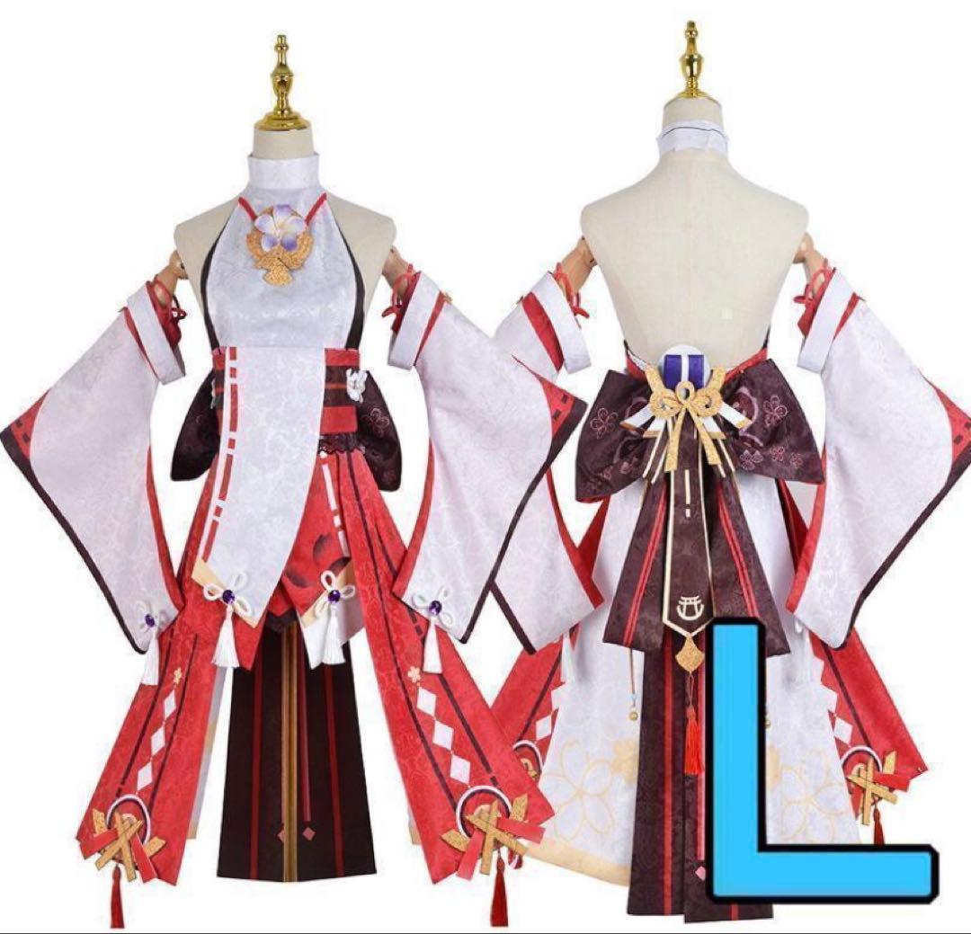 原神　八重神子　コスプレ衣装Lサイズ(靴・ウィッグあり)