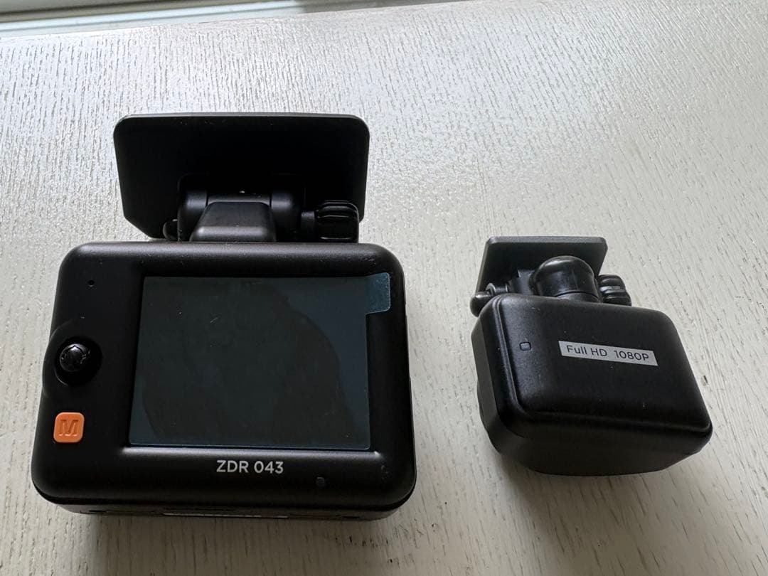 【中古】ドライブレコーダー　前後セット　ZDR043 マイクロSD付き