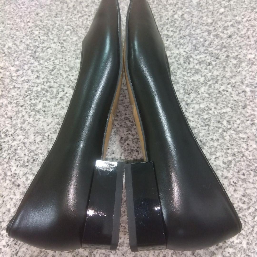 美品 LE TALON ルタロン Vカット フラット パンプス 23スクエアトゥ