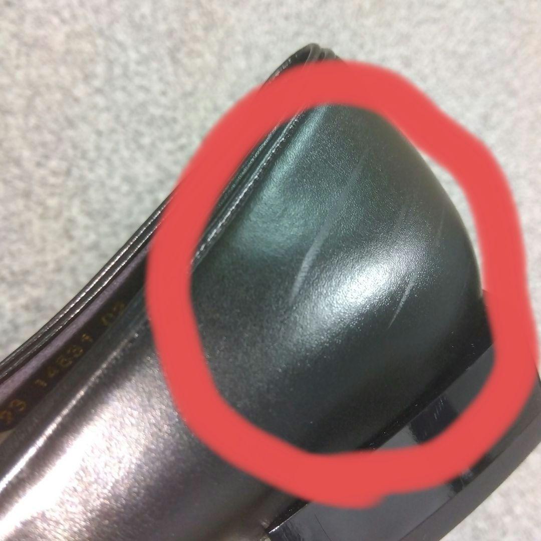 美品 LE TALON ルタロン Vカット フラット パンプス 23スクエアトゥ