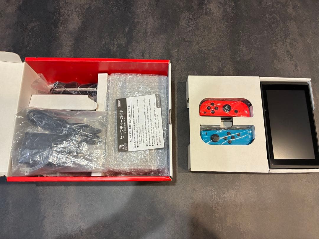 【ポンタ】 Nintendo Switch 本体 青/赤 バッテリー強化版