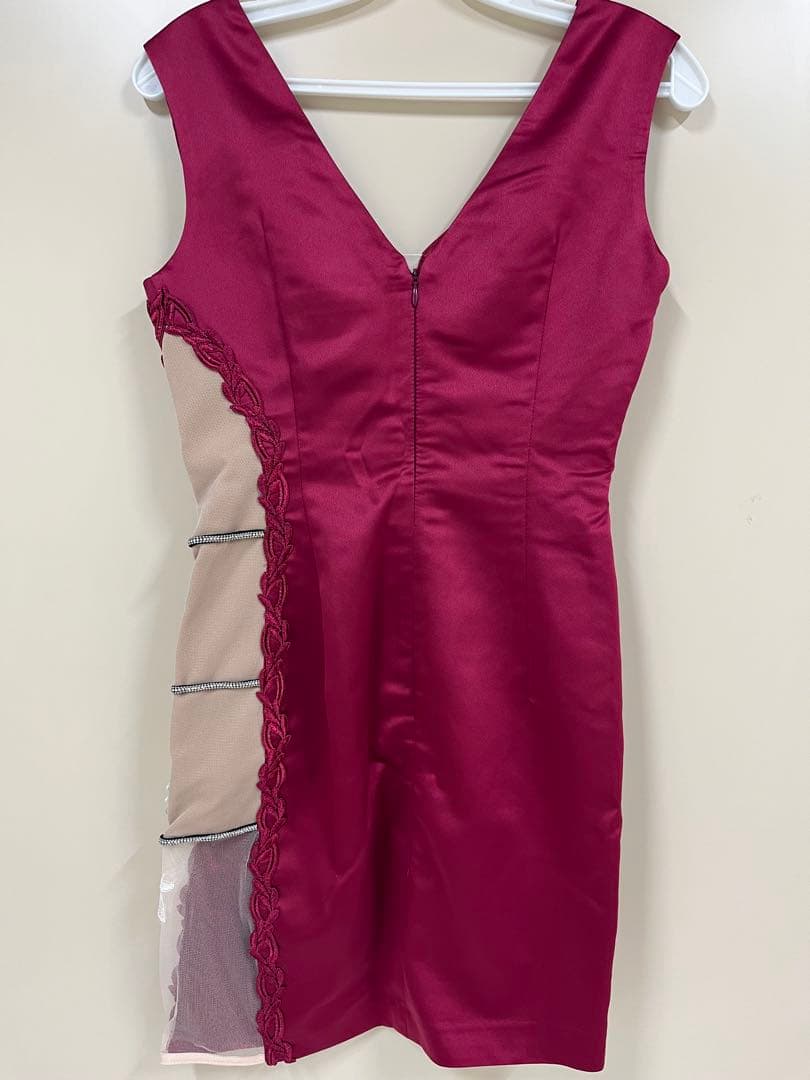 ROBE de FLEURS Glossy ミニドレス ピンク