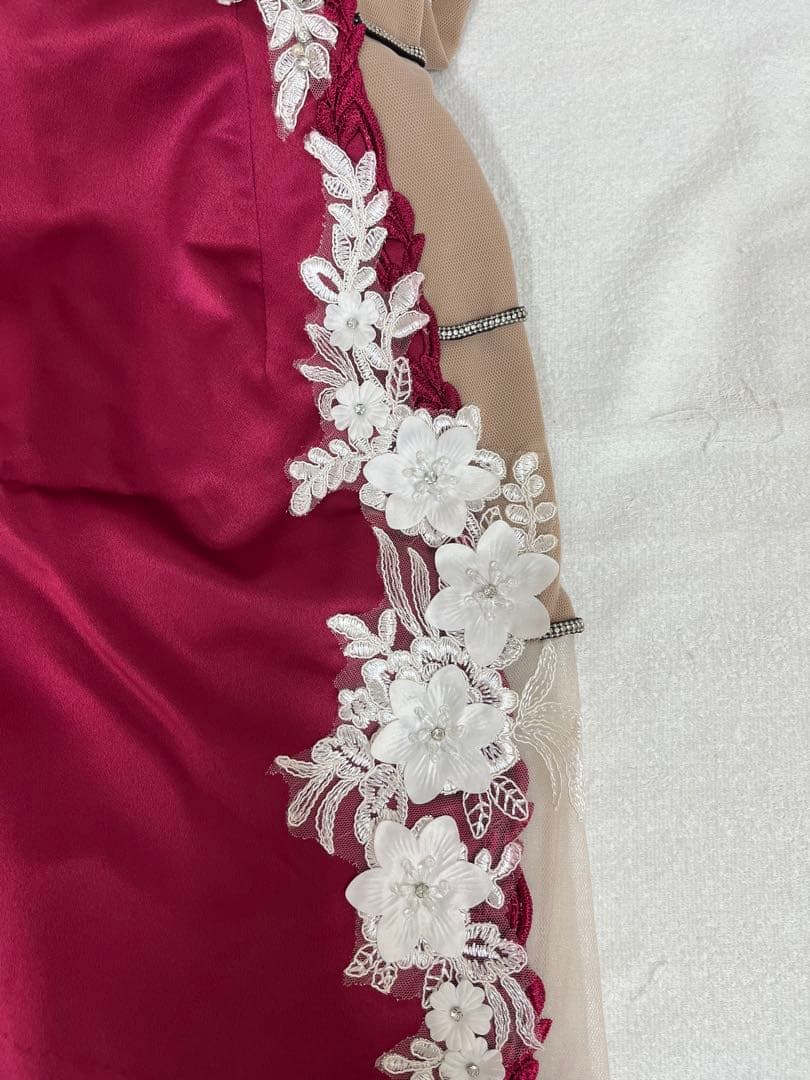 ROBE de FLEURS Glossy ミニドレス ピンク