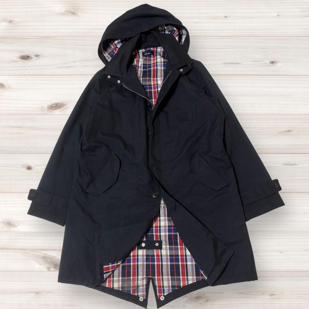 Fred Perry モッズコート 月桂樹 チェック 2way フード M-L