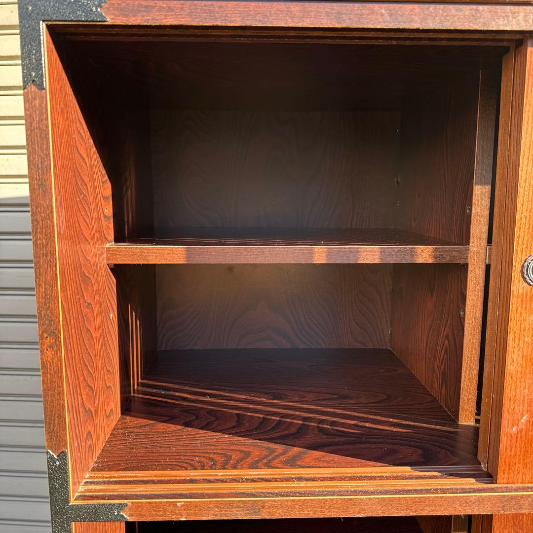 大川家具 ノダ工芸 けやき民芸 器棚 食器棚 高さ約180cm