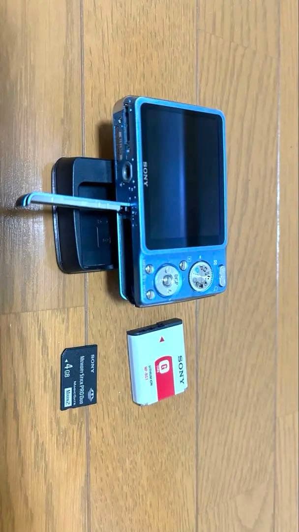 動作品　希少ブルーSONY サイバーショット12.1MPDSC-W220