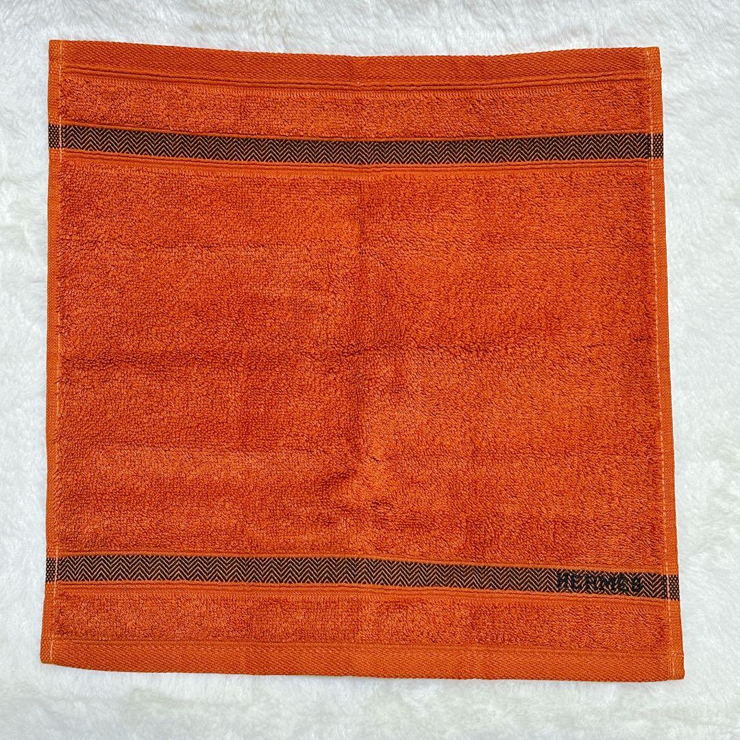 未使用品　HERMES オレンジタオル cotton