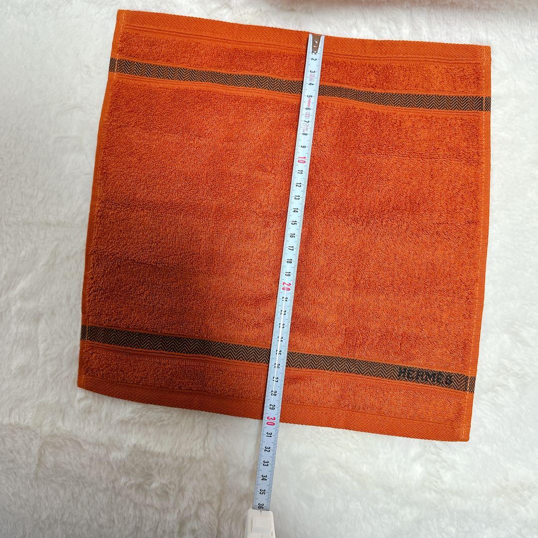 未使用品　HERMES オレンジタオル cotton