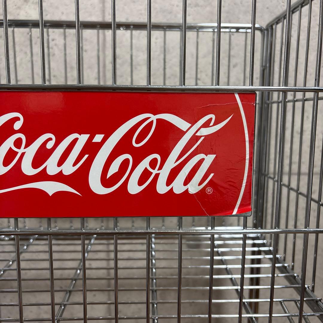 C003 コカコーラ　Coca-Cola シルバーラック キャスター付き　希少