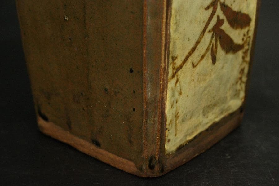 中国美術 鉄釉 茶 四方 茶壷 煎茶(AZ996)