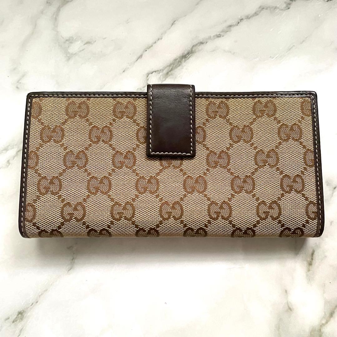 GUCCI GGキャンバス　レザー　ラブリーハート 長財布　美品0113-②