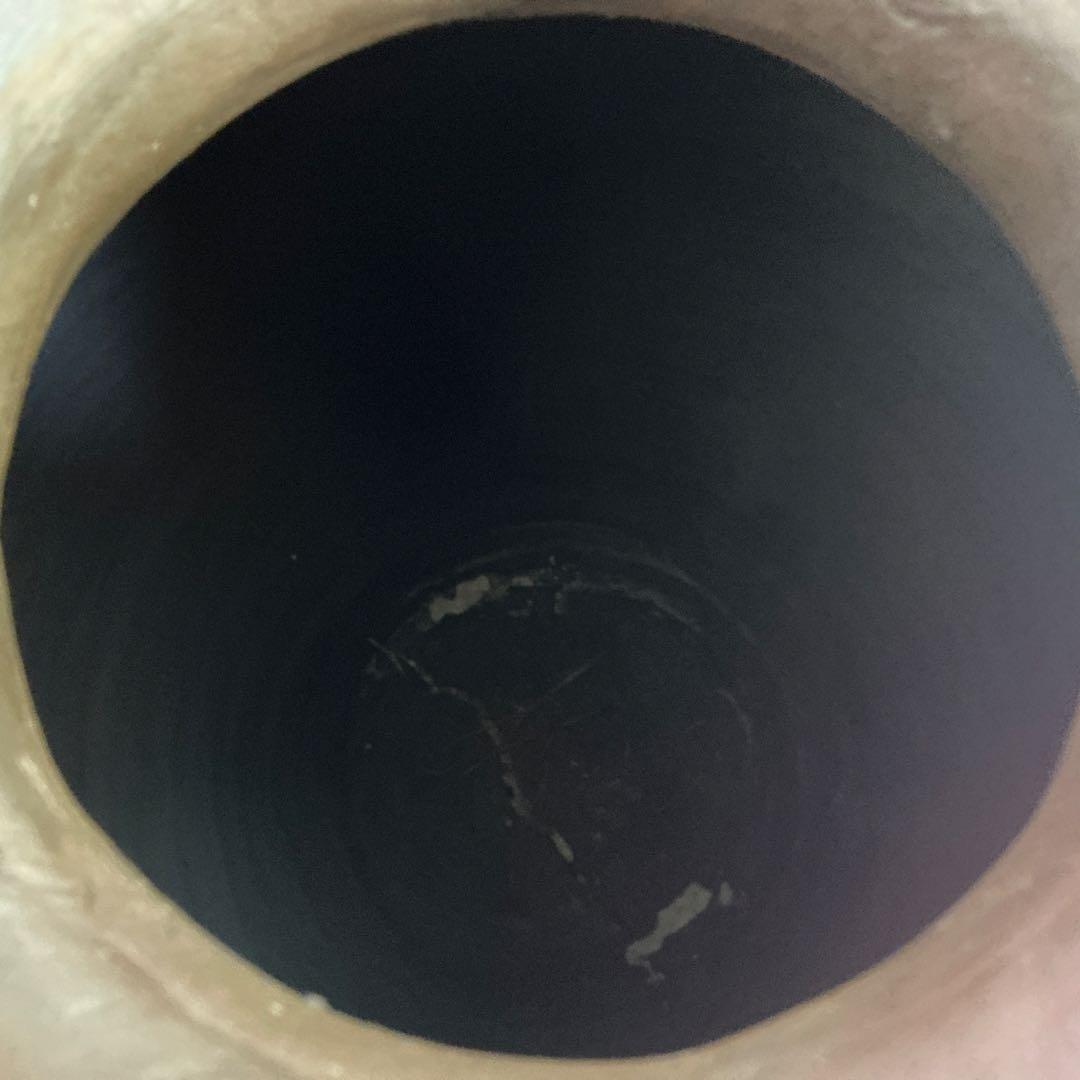 備前焼　茶色　陶器製　花瓶　備前窯　『中壺』　耳有り