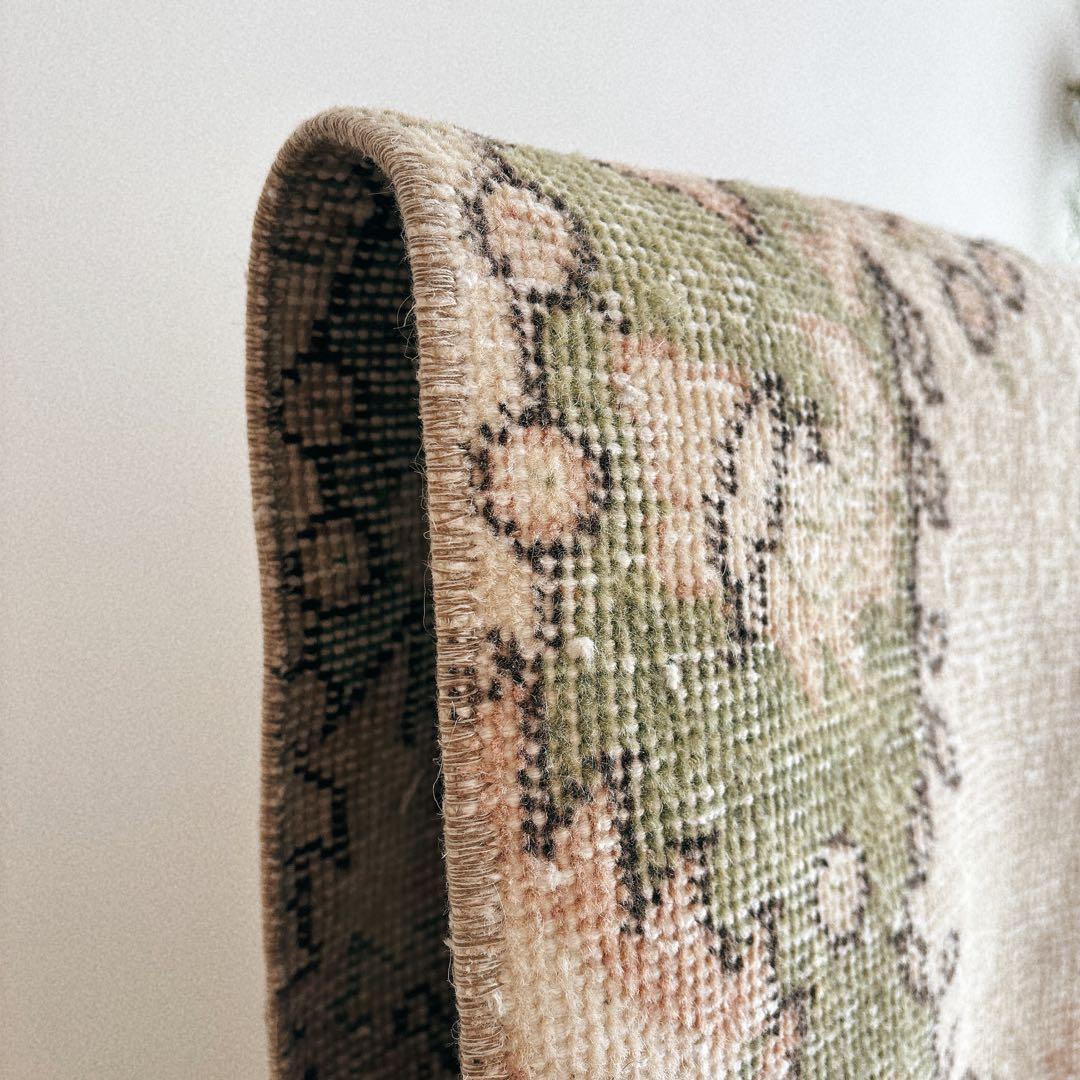 トルコ　ヴィンテージラグ　グリーン