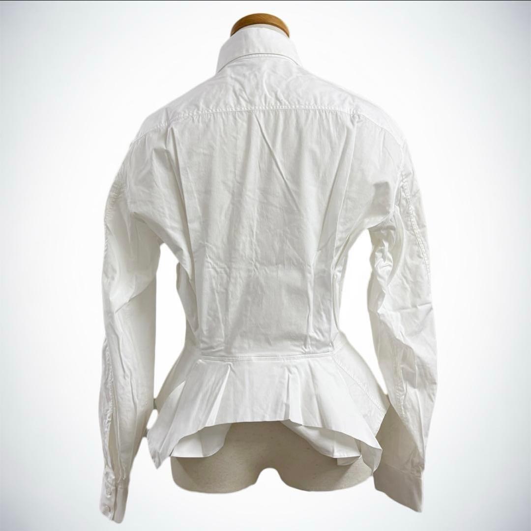 ほぼ新品 ALAiA ポップラインストレッチシャツXS 白 36