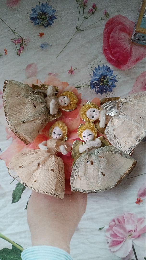 1959昭和レトロ　戦後輸出用　天使の楽団　４体　オキュパイト　ジャパン里帰り品