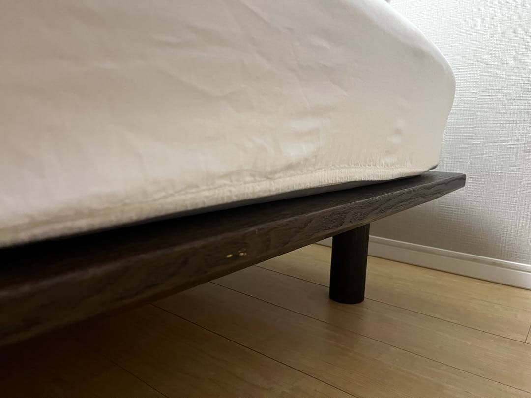 ※値下げ※【配送／引取限定】無印良品セミダブル ダークブラウン ベッドフレーム