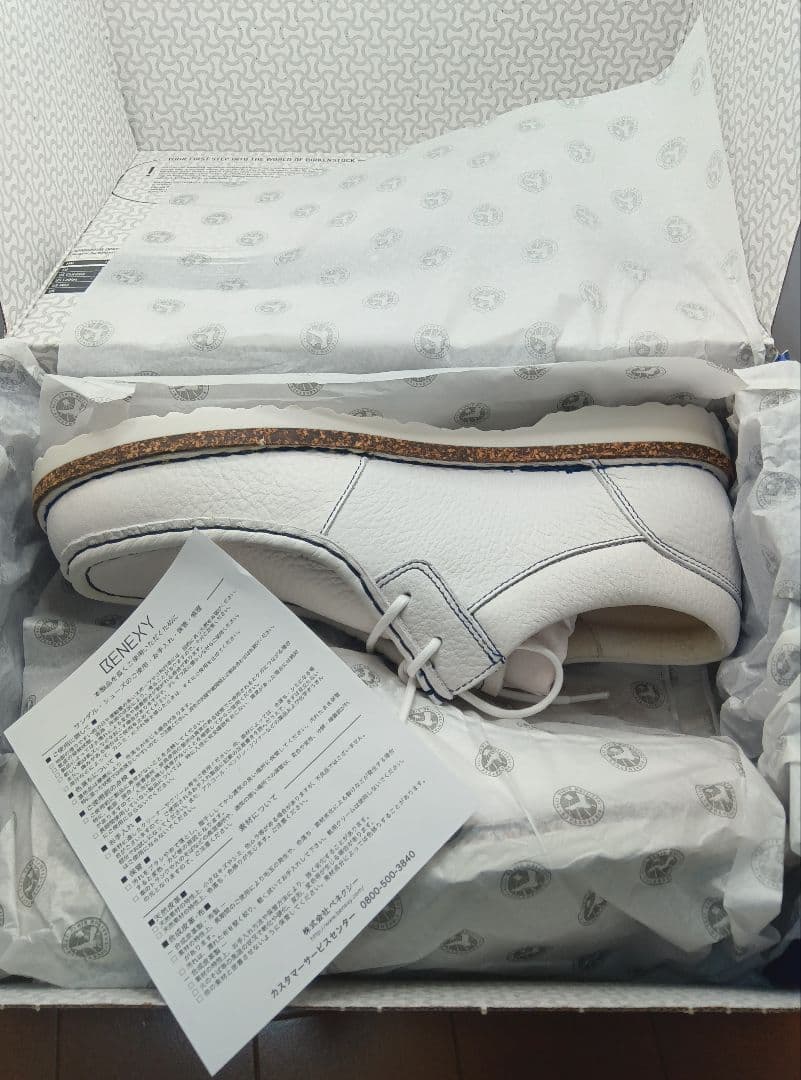 モ*ん様 新品ビルケンシュトックパサディナ白ホワイトレザー本革42