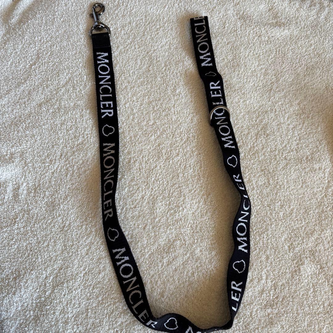 MONCLER ハーネスリードセット 黒　サイズM