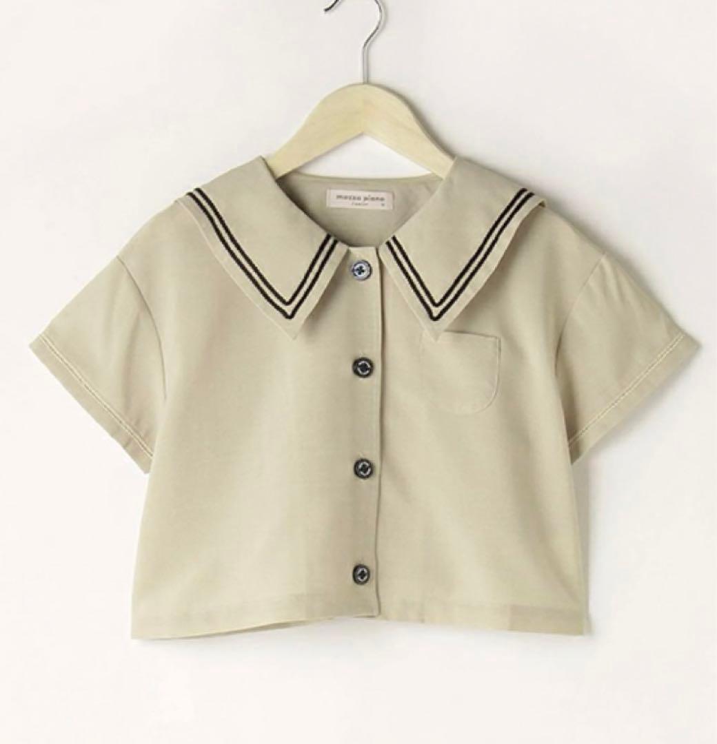 未使用　メゾピアノ　セットアップ　160cm セーラー半袖シャツ ショートパンツ