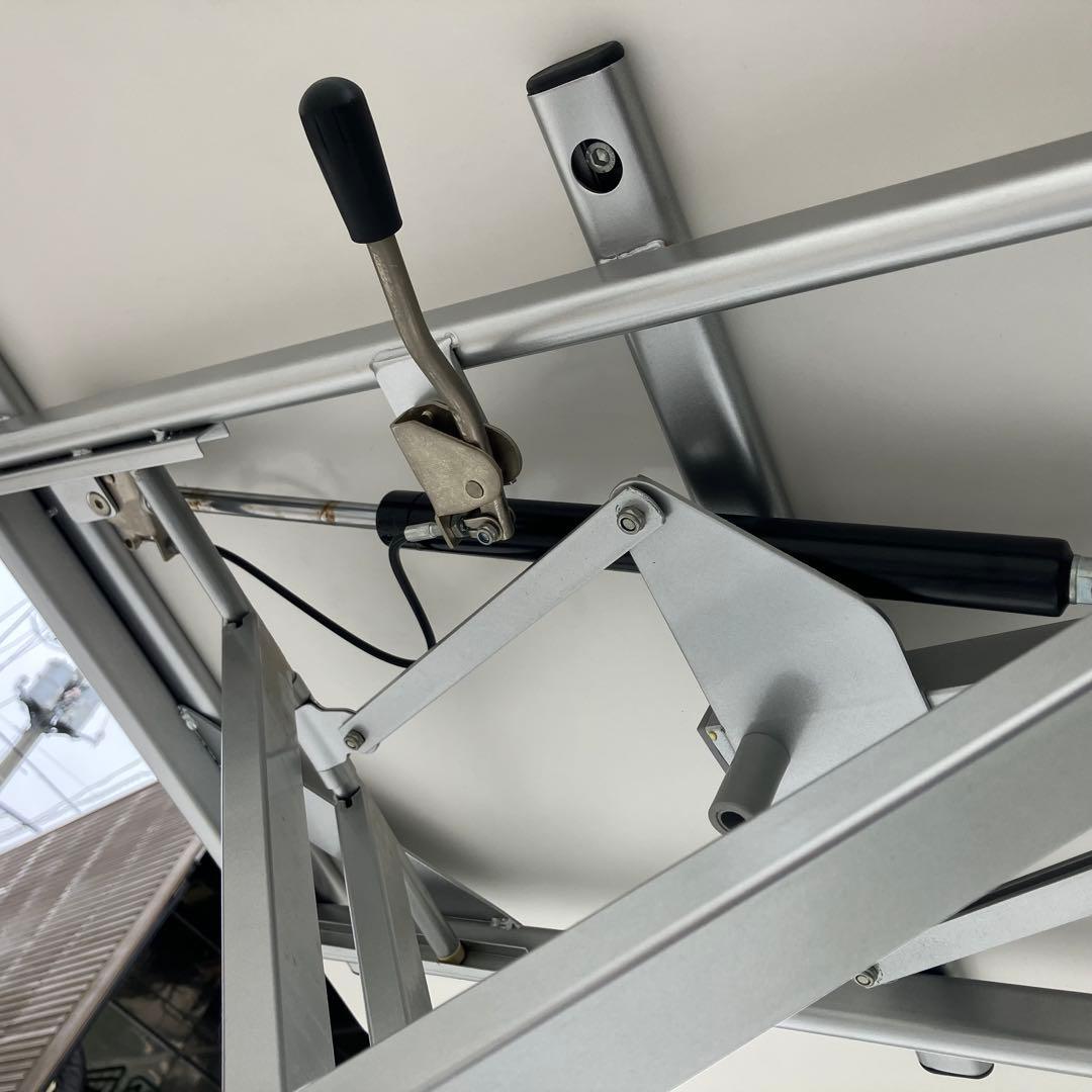 北欧レトロ 木製 リフティングテーブル ワークテーブル 昇降式 リフトテーブル