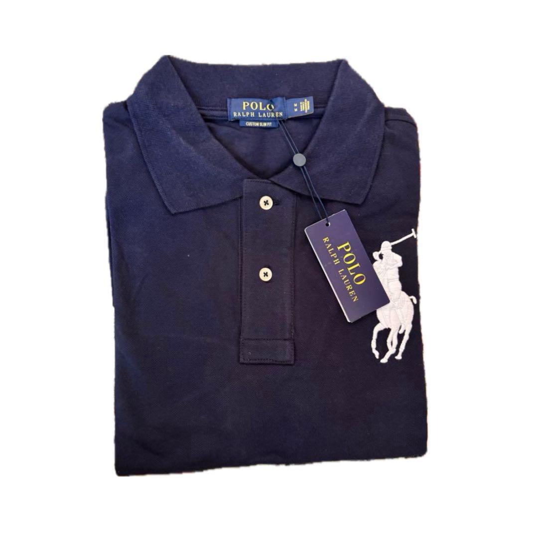 Ralph Lauren ポロシャツ ビッグポニー ネイビー 未使用 90s