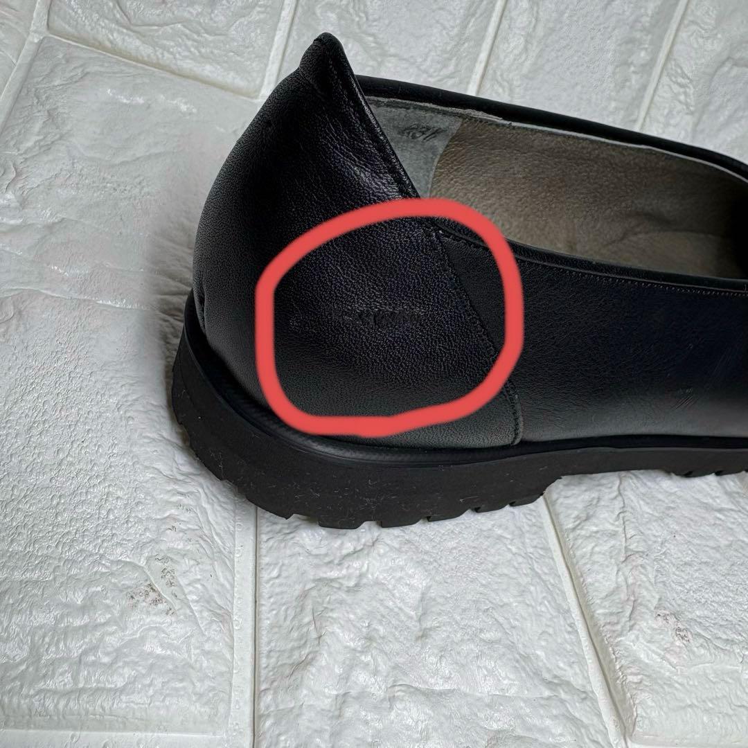 セール‼️【美品】 ヨーガンレール フラットシューズ レザー ブラック 23.5
