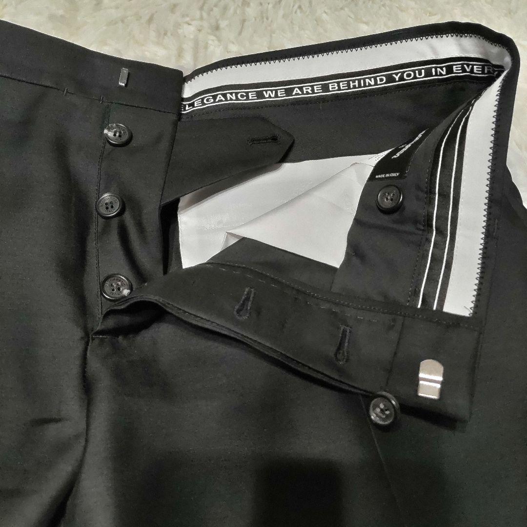 【極美品】 ディースクエアード タキシード セットアップ 千鳥柄 光沢 黒 50