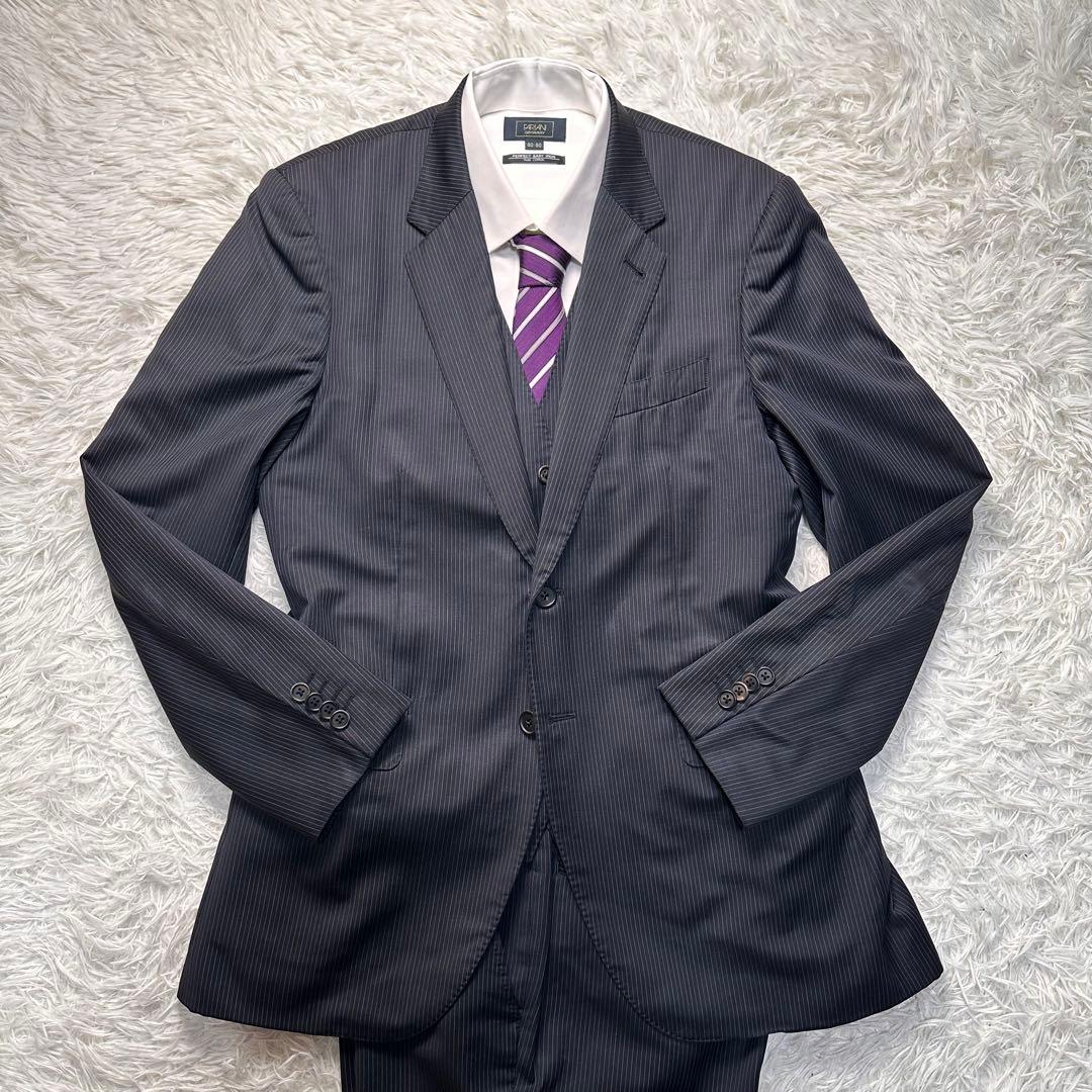 現行 極美品 ポールスミス 3ピース セットアップ ゼニア シルク混 光沢 L