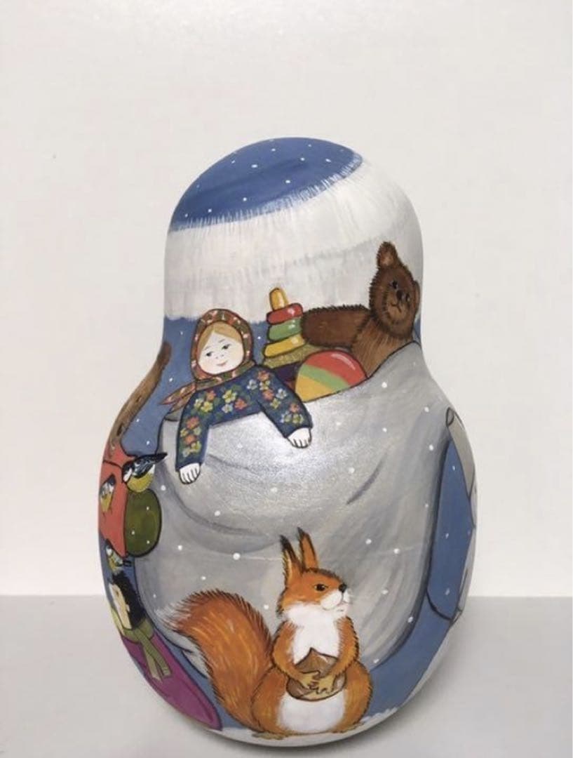 【みぃ】北京オリンピック羽生結弦マトリョーカ&青のサンタ起き上がりこぼし♪