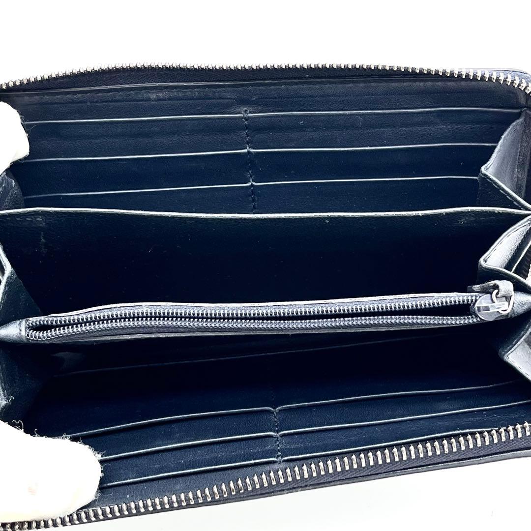 GUCCI ラウンドファスナー　シェリーライン　グッチシマ　ダークネイビー