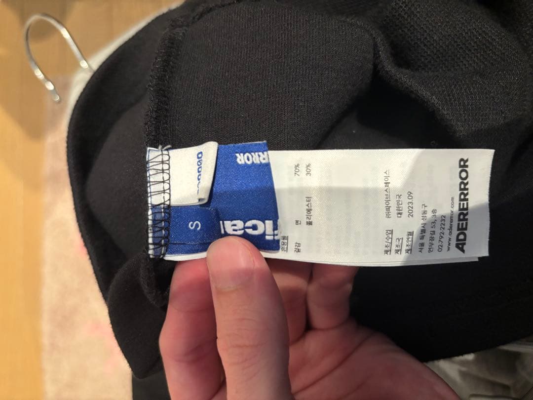 ADER ERROR ブラックポロシャツ Sサイズ