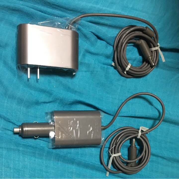 ダイソンACアダプター 室内用、車載用セット、純正品