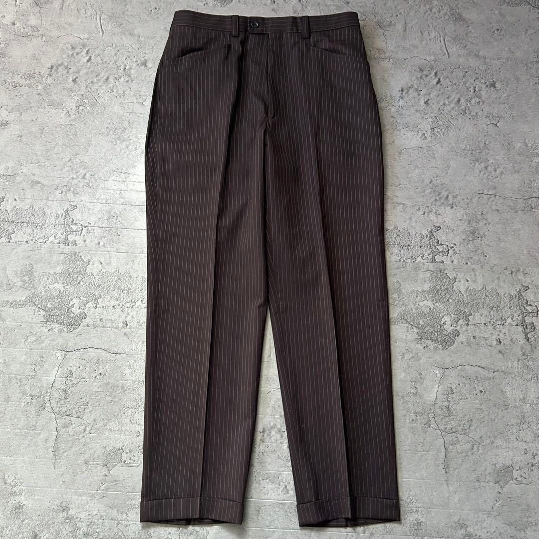 極美品 LANVIN モッズスーツ ストライプ L相当 50 高級 スーツ