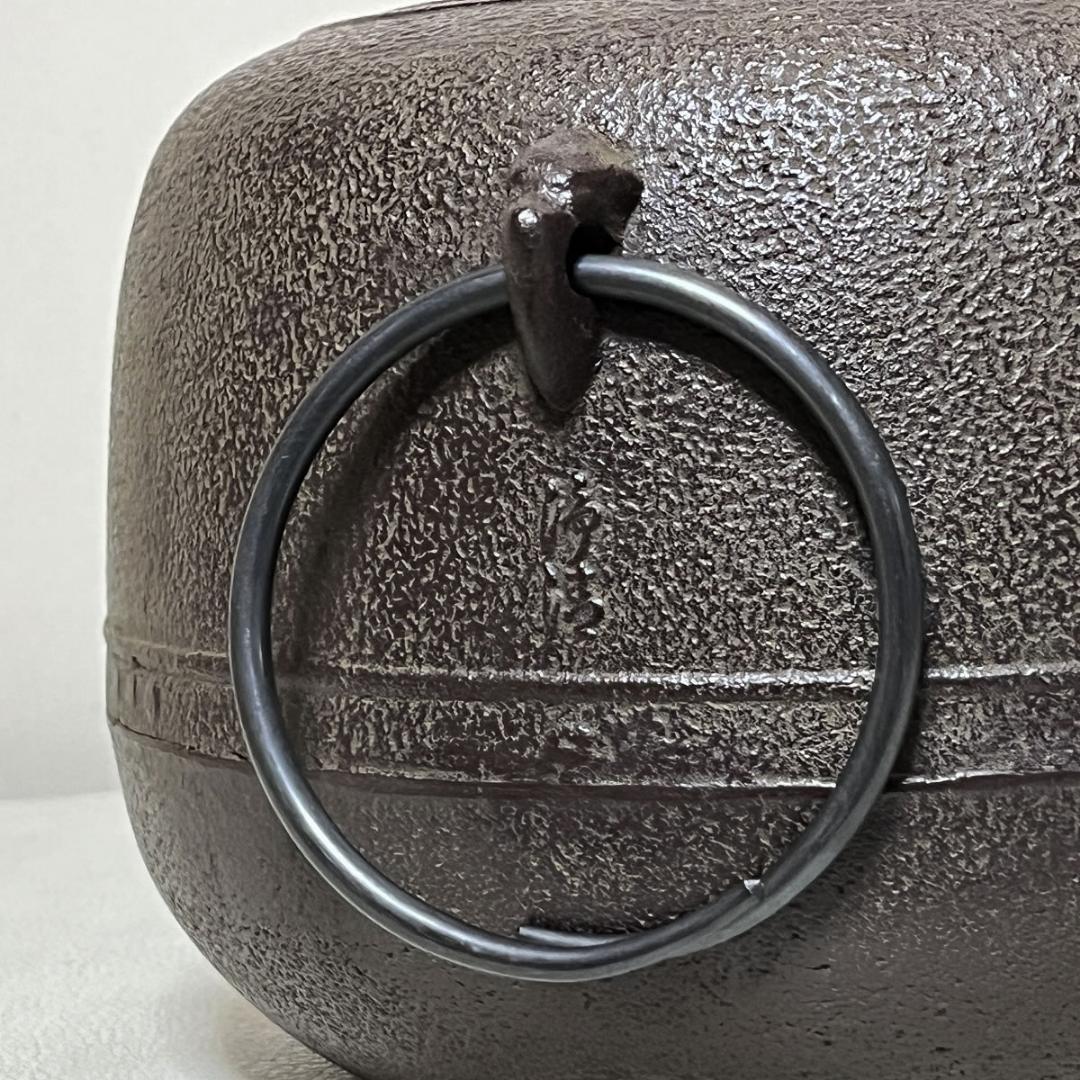 佐藤浄清 利休好写 万代屋釜 共箱 茶釜 茶道具 【k3684】