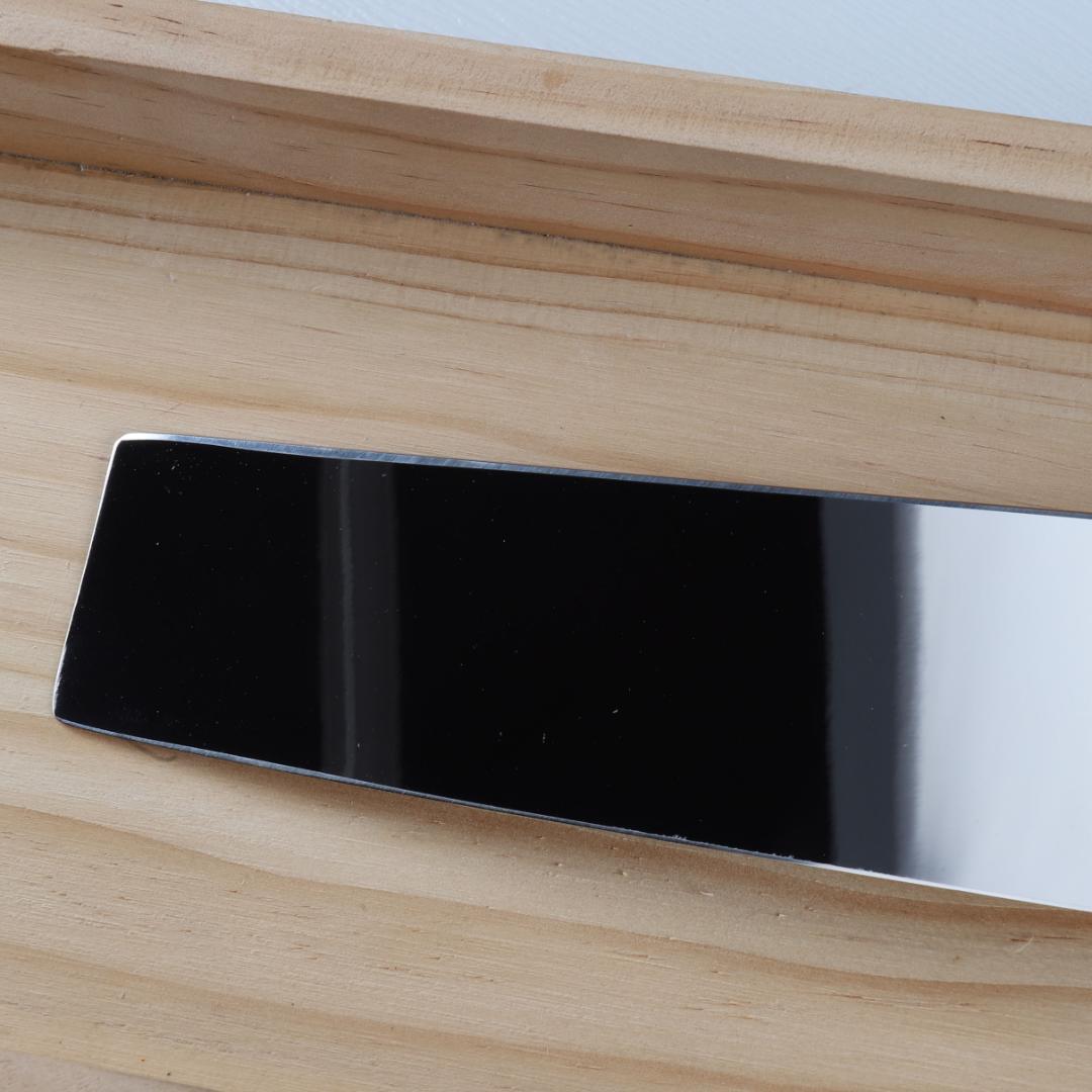 5611 角型薄刃包丁 8寸 ウルトラ鏡面仕上げ 刺身包丁 黒檀黒水牛角八角柄