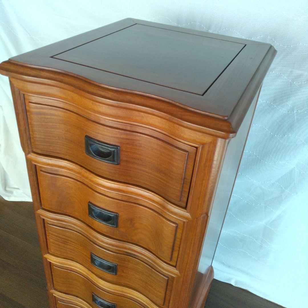 ☆花梨　5段アンティークチェスト　猫脚　美品☆