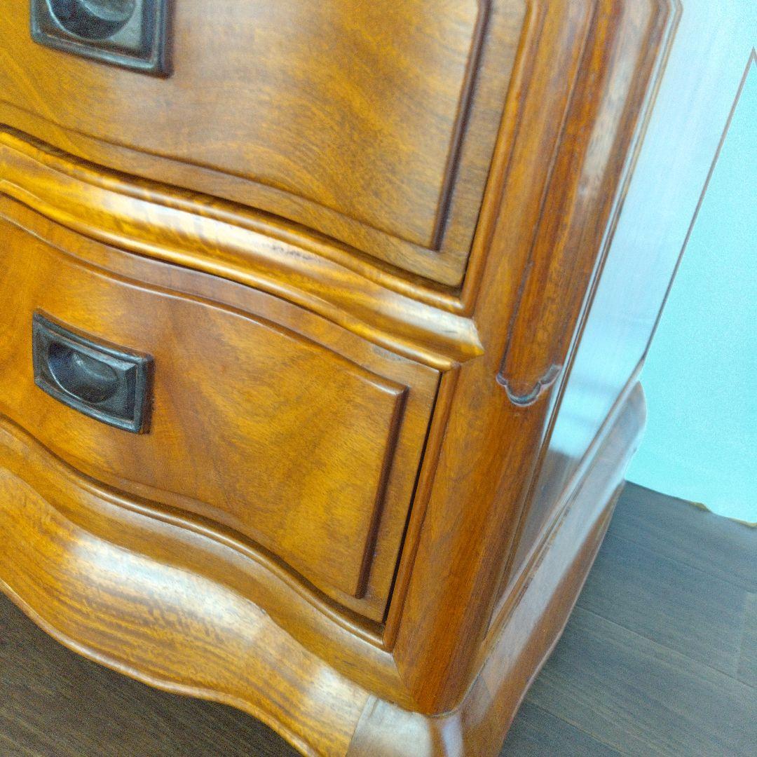 ☆花梨　5段アンティークチェスト　猫脚　美品☆