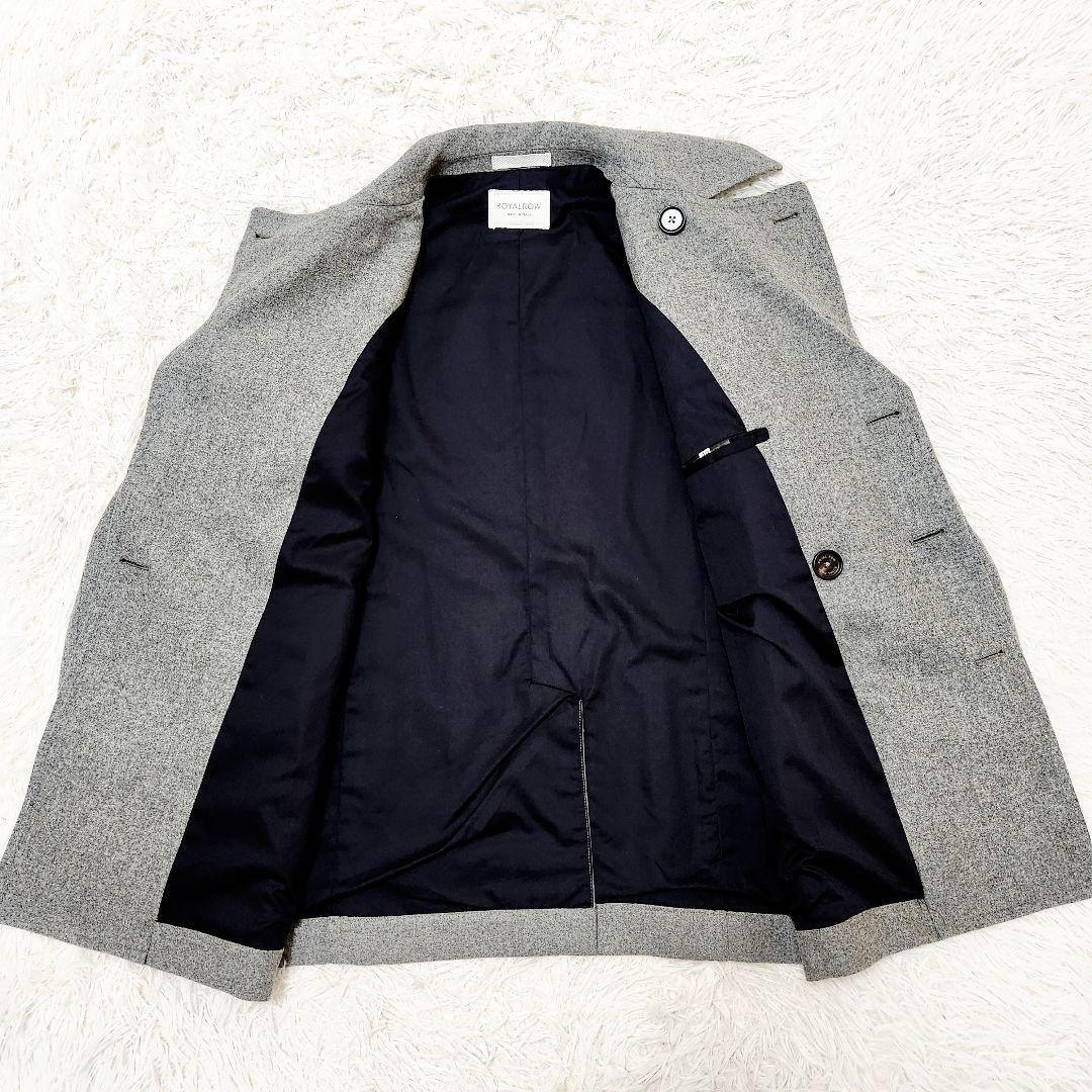 【極美品】ROW ロイヤルロウ カシミヤ混チェスターコート グレー48