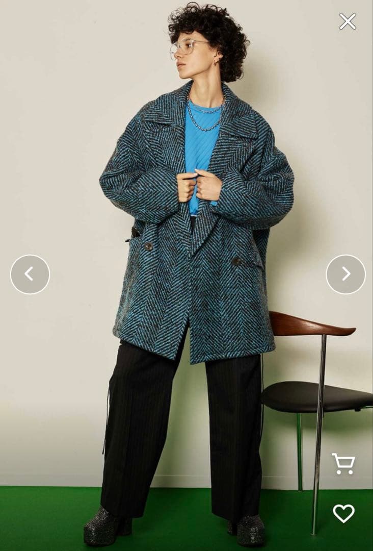 ビッグヘリンボーンミドルコート 【MAISONSPECIAL/メゾンスペシャル】