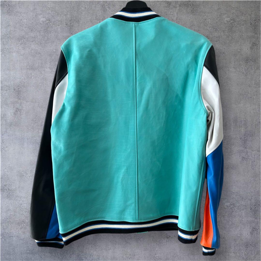 【美品】N.HOOLYWOOD マルチカラー　レザースタジャン