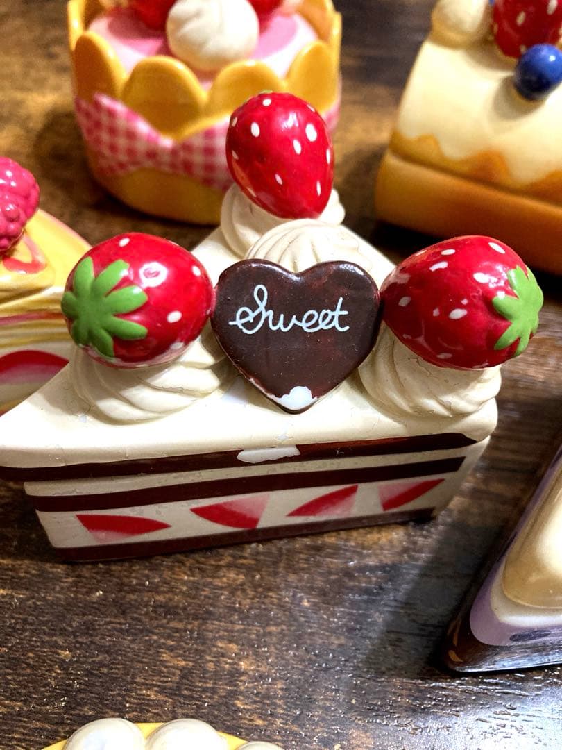 マザーガーデン☆陶器小物入れ9個セット☆ケーキ　いちご　平成レトロ