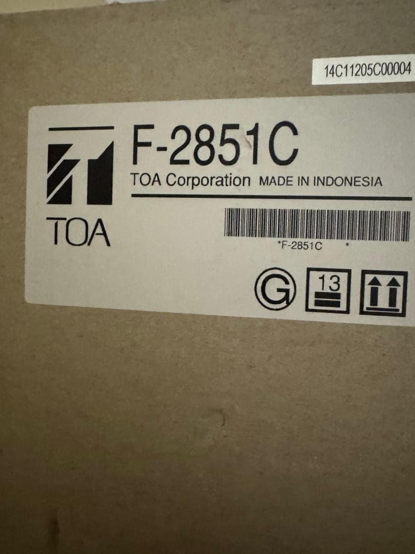 TOAスピーカー F2851C　２台