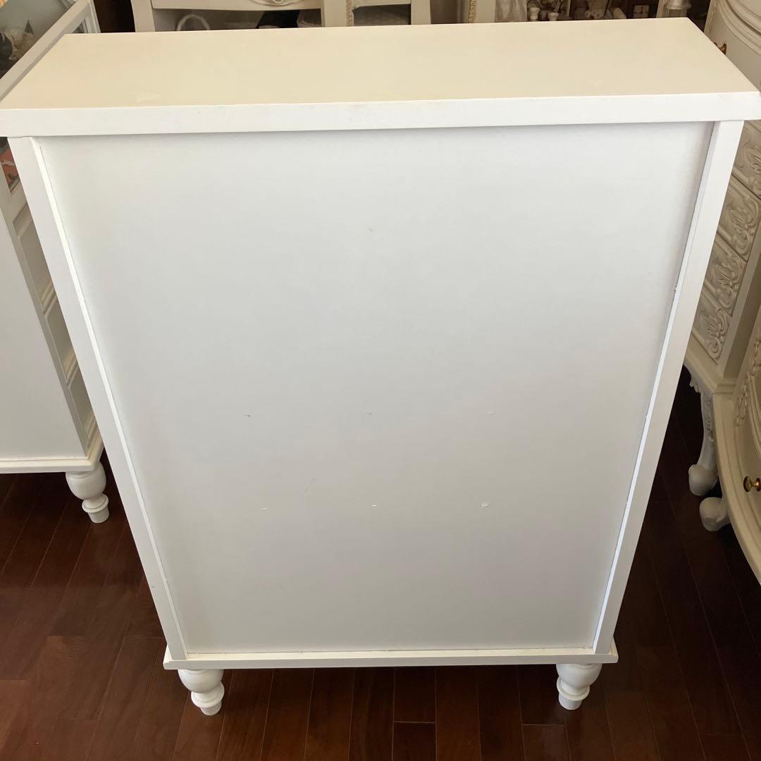 ガラスキャビネット【アンティーク調】【引出し付き】