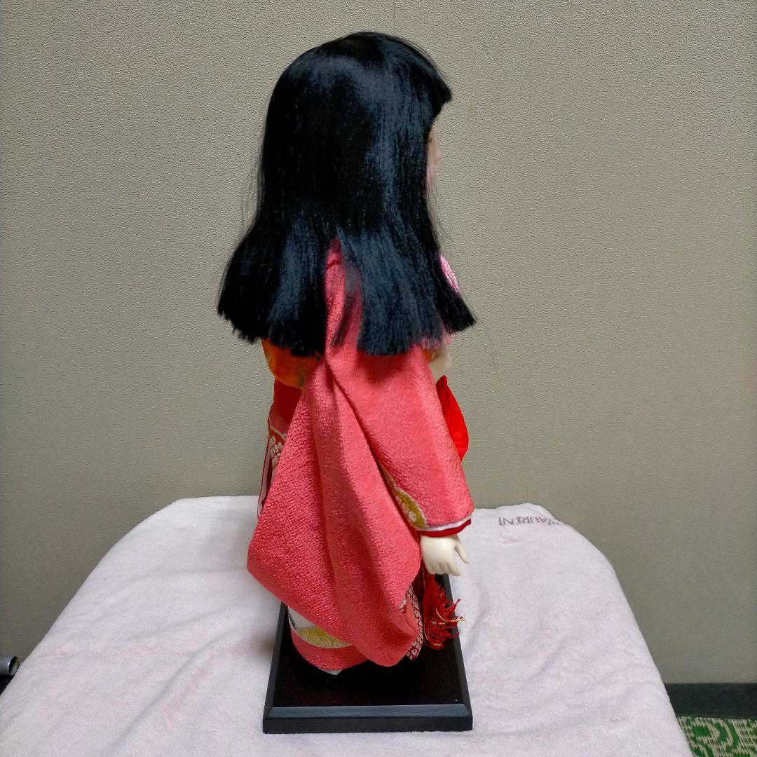 久月の市松人形　女の子　ガラスケース付き