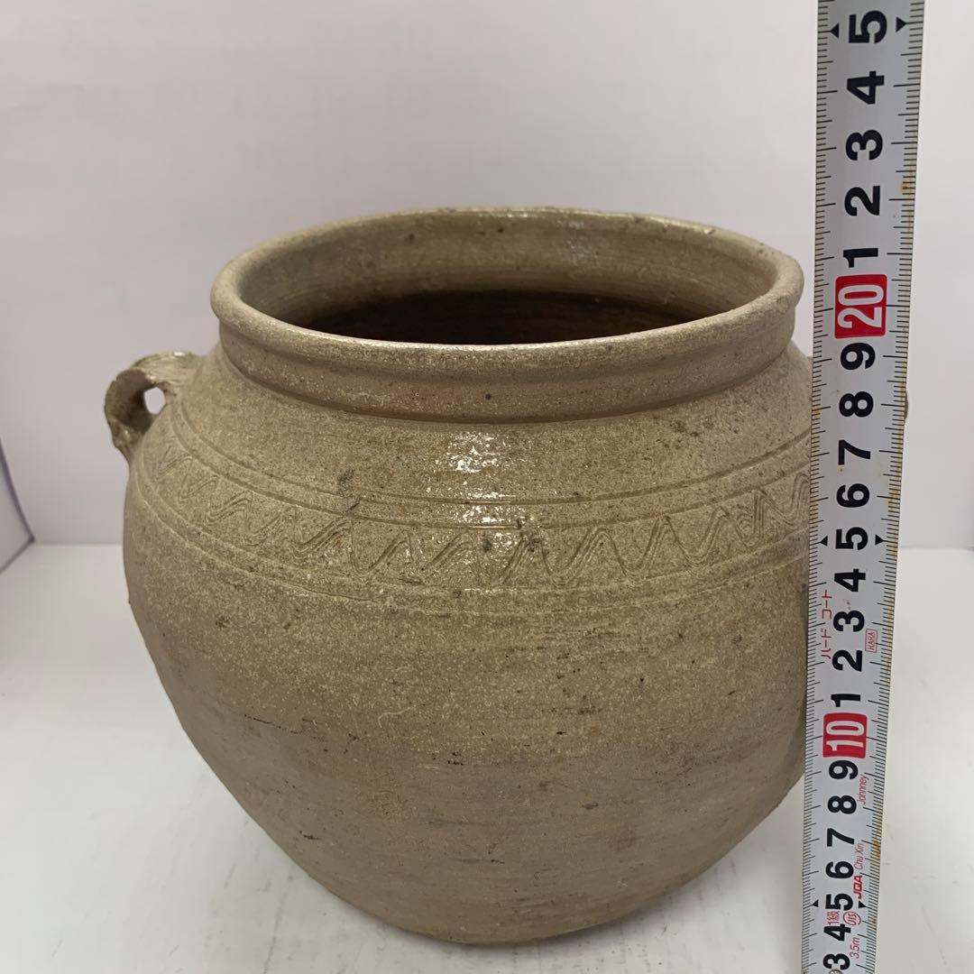 李朝　双耳　壺　花器　木箱付き　送料込み