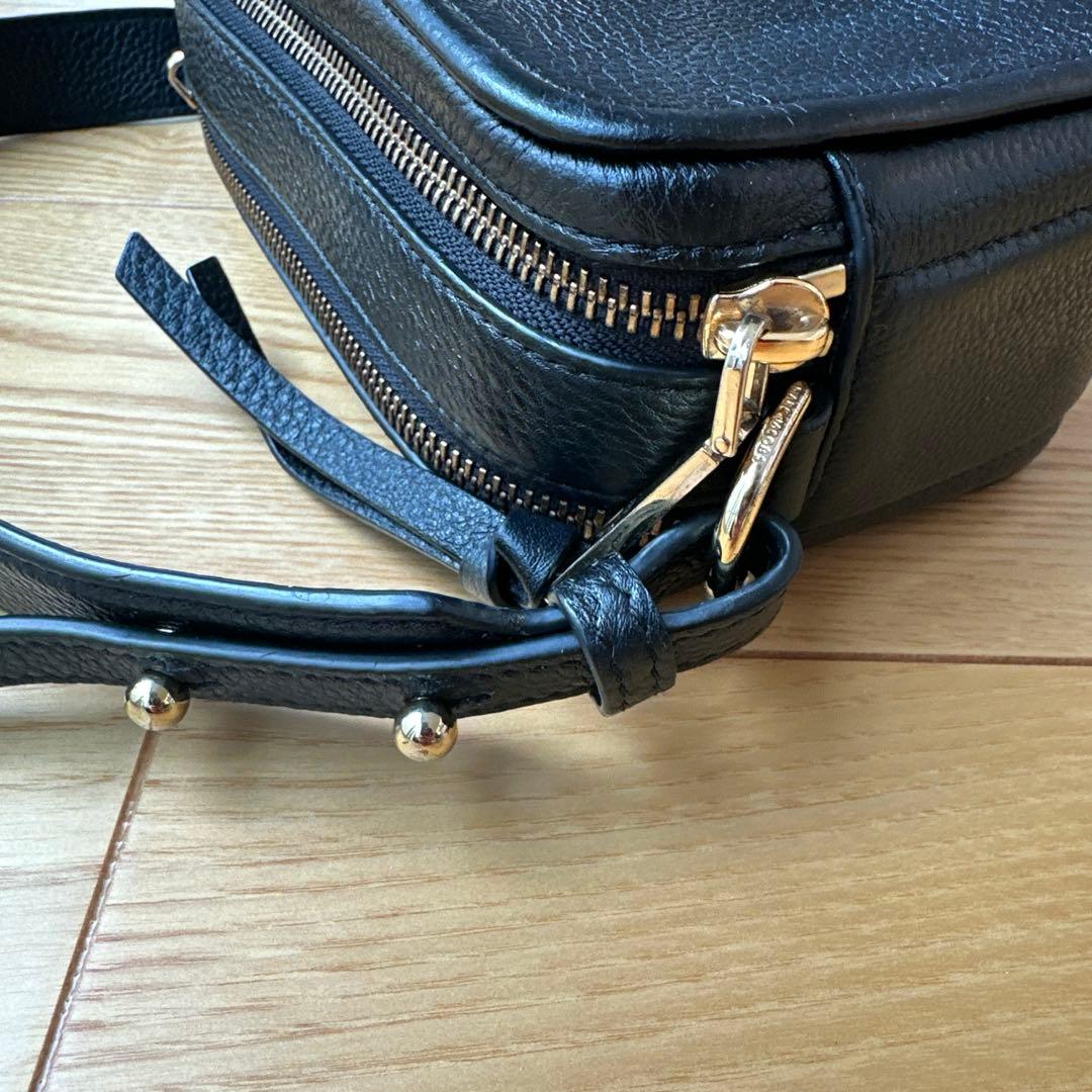 ビ*ス様 マークジェイコブス　ショルダーバッグ　ソフトショット21 ブラック　牛