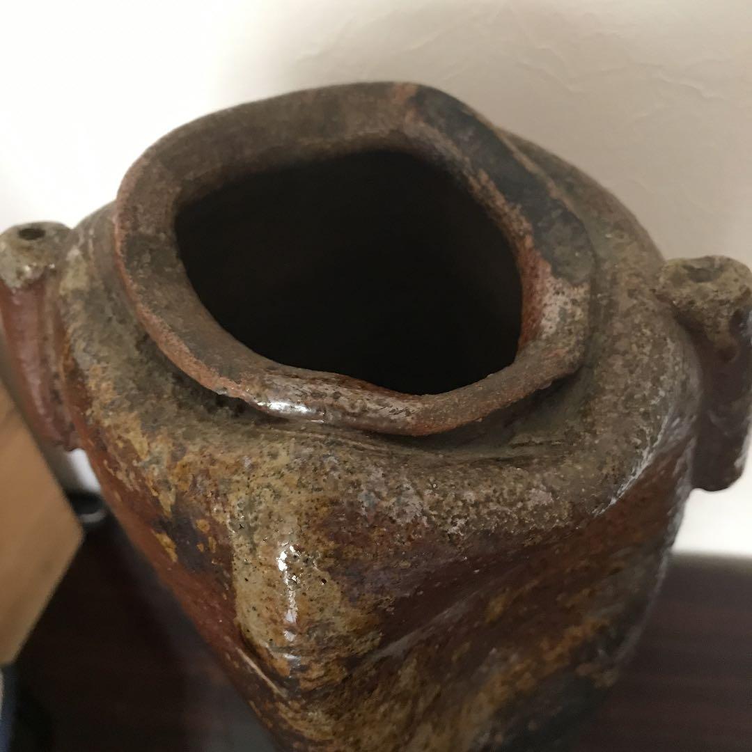 古備前耳付花入　江戸期　宗叡織